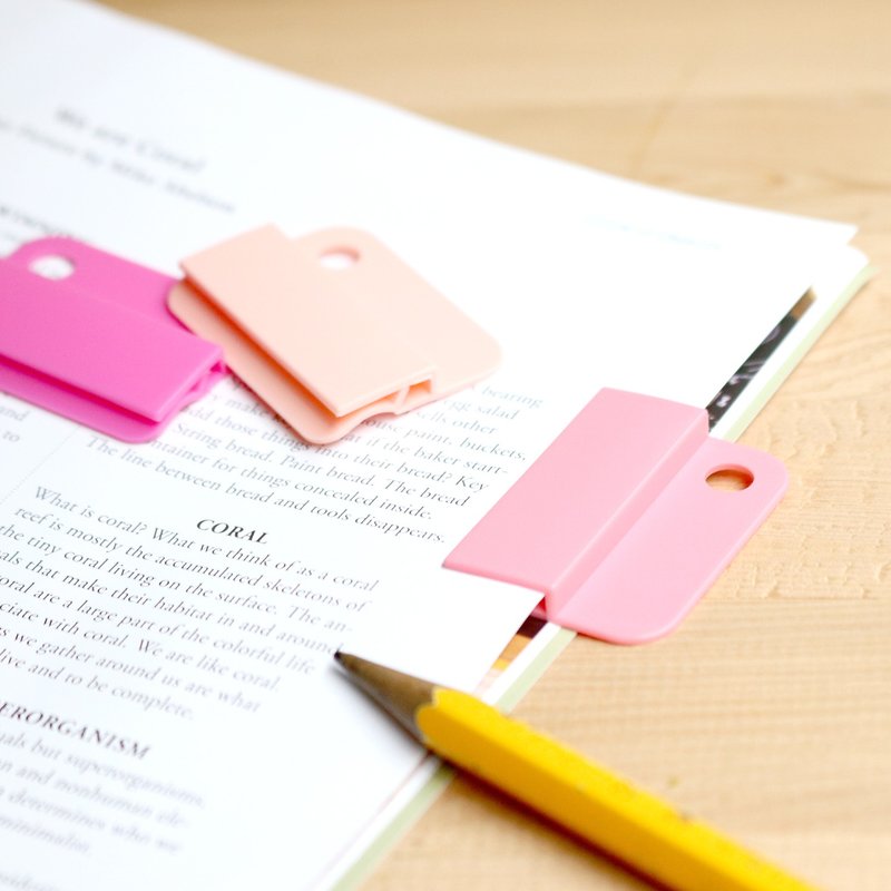 インデックスクリップを拭く【デミクリップ】 - しおり・ブックマーカー - プラスチック 多色