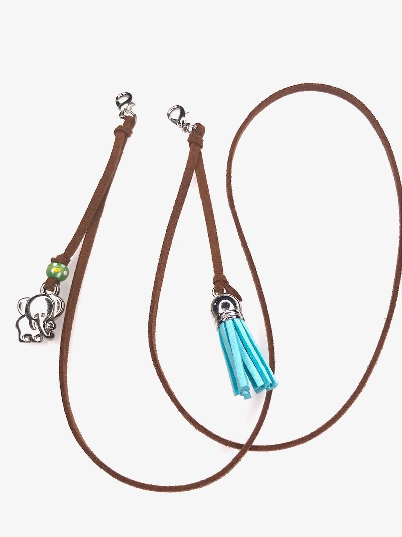 Elephant walk mask holder - 證件套/識別證套 - 聚酯纖維 咖啡色
