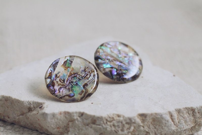 / Shell pattern / resin earrings / - Earrings & Clip-ons - Resin Multicolor