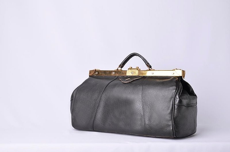 Vintage gold handbags antique bags - กระเป๋าถือ - หนังแท้ สีดำ