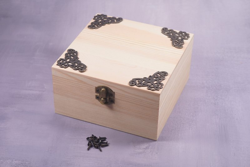 角丸太 DIY 収納ボックス - パーツ/クラフト道具 - 木製 カーキ