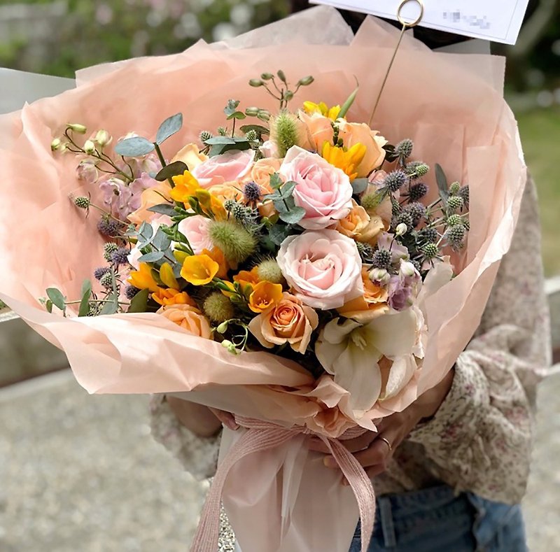 Happy birthday temperament bouquet - Dried Flowers & Bouquets - Plants & Flowers Pink
