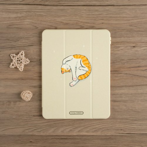 Knocky 原創 iPad 插畫家聯名保護殼【可愛到閃閃發亮】右側筆槽款
