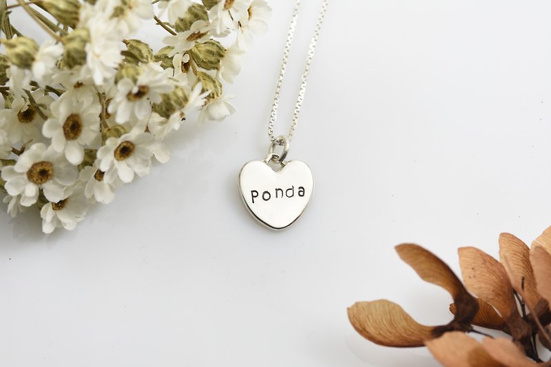 Pure handmade small tag - customized customization (love) - Necklaces - Silver Gray