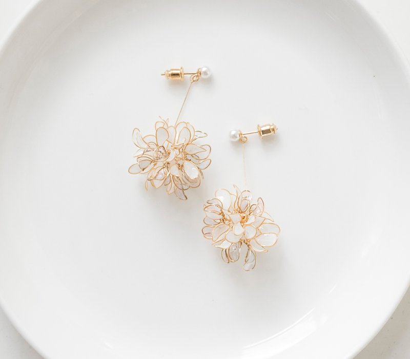 【Flower Project】-Yu Mo - Earrings & Clip-ons - Resin Transparent