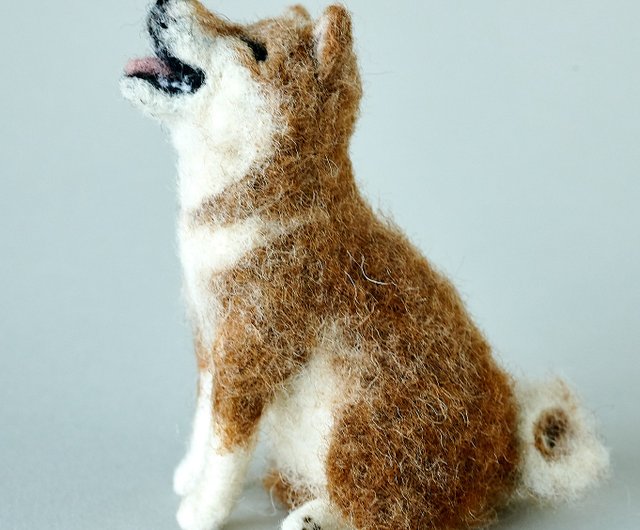 羊毛フェルト オーダー 「リアルで可愛いワンちゃん」柴犬 うち