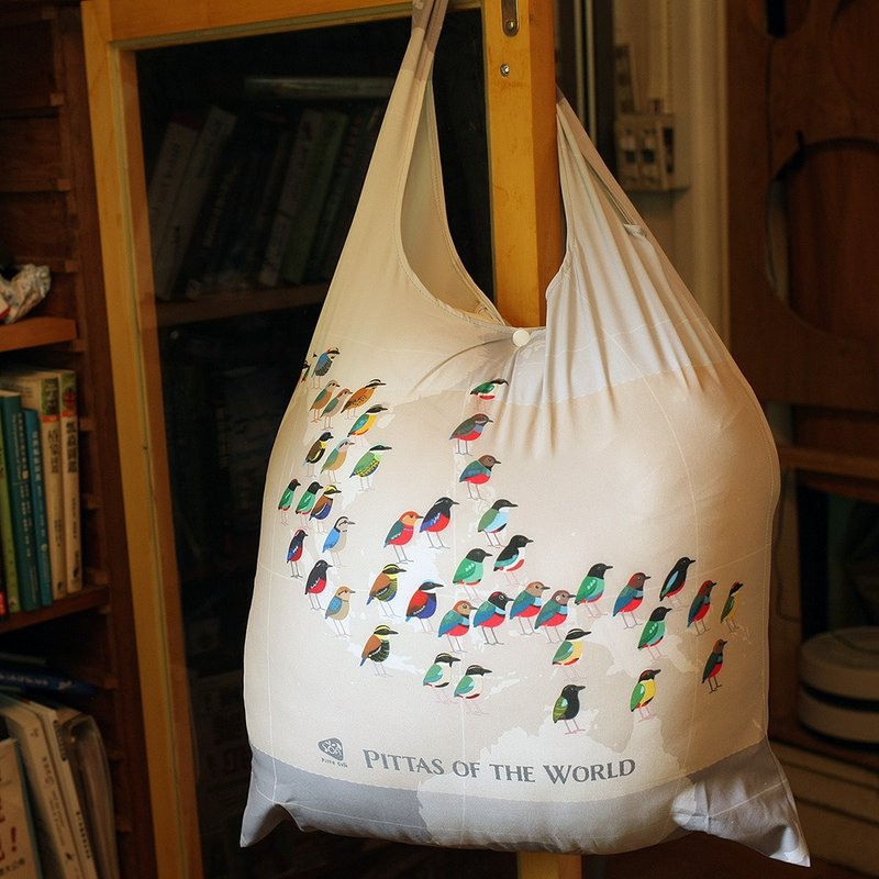 八色鳥寶物袋 - 其他 - 聚酯纖維 灰色