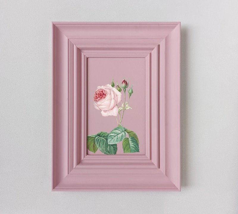 **Classic Blooms** Collection Perfect for living rooms, bedrooms, and offices. - 壁貼/牆壁裝飾 - 木頭 粉紅色