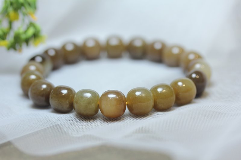 【Twilight】Natural Hetian Jade Bracelet Bracelet Bracelet - สร้อยข้อมือ - หยก สีนำ้ตาล