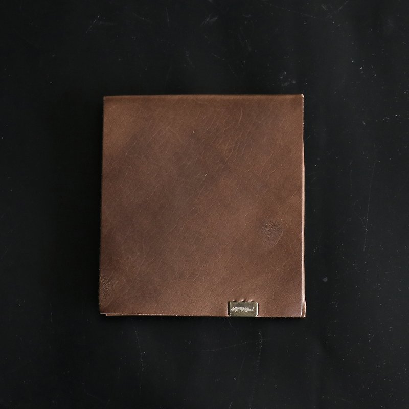 Japanese Handmade - Shosa tanned bovine short clip 2.0 - calfskin/brown - Wallets - Genuine Leather Brown