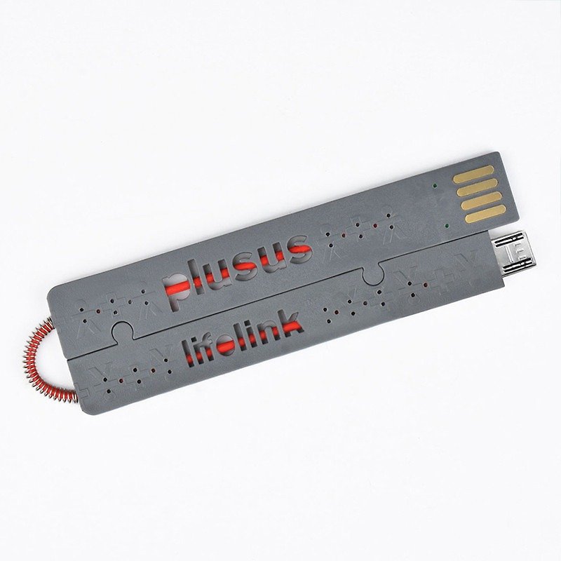 Australia PlusUs Micro-USB - USB Fashion Transmission Line 18cm White - ที่ชาร์จ - ยาง ขาว