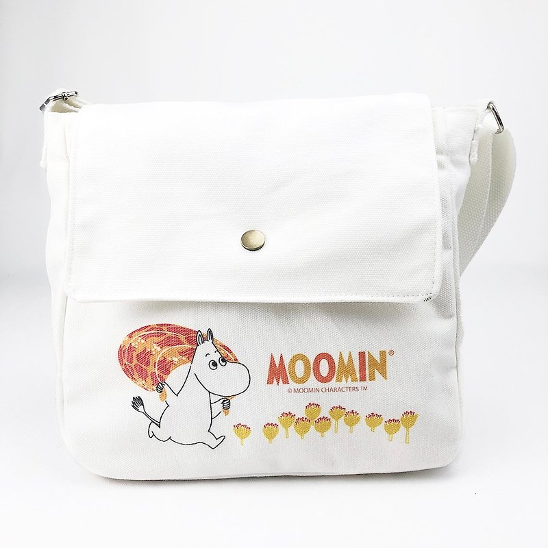 Moomin 噜噜m authorized - messenger bag (white), AE02 - Messenger Bags & Sling Bags - Cotton & Hemp Orange