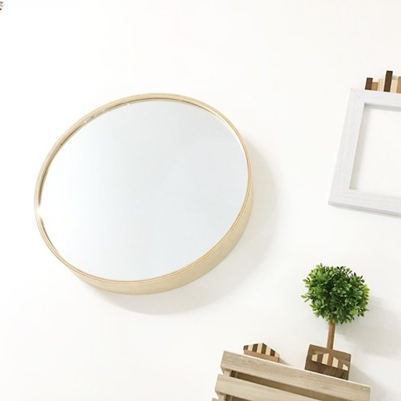 KATOMOKU plywood mirror LL-size natural (km-91N) mirrow  made in japan - เฟอร์นิเจอร์อื่น ๆ - ไม้ สีกากี
