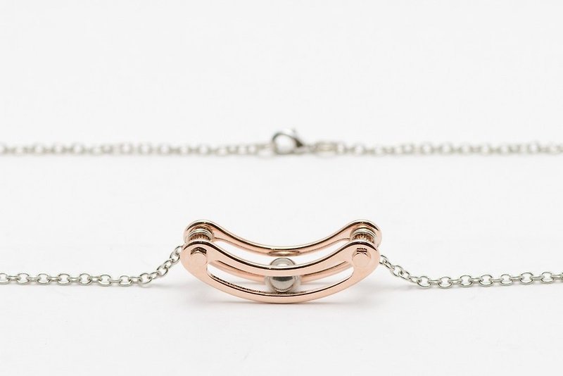 Curve Pinball Necklace 鋼珠軌道項鍊 - 項鍊 - 其他金屬 金色