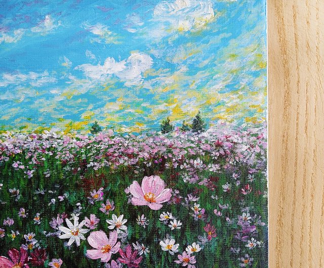 【ソメイヨシノ】アクリル画 F4 風景画 絵画 ソメイヨシノ】アクリル画 F4 風景画 絵画 Japan Art Cherry