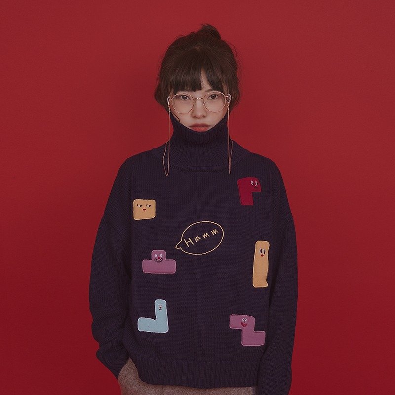 odd maker "Tetris" sweater - สเวตเตอร์ผู้หญิง - วัสดุอื่นๆ 