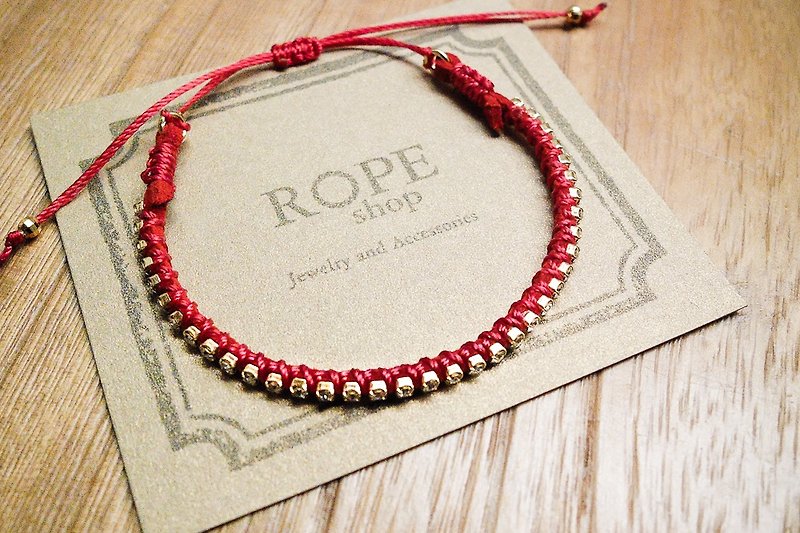 ROPEshop 【full star blessing】 bracelet. Warm heart red - สร้อยข้อมือ - โลหะ สีแดง
