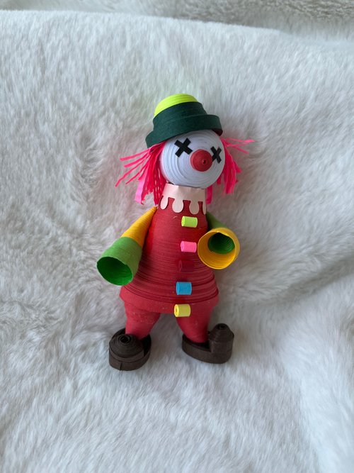 ピエロ　一刀彫 ピエロ ピエロ - ショップ anita7手作り 人形・フィギュア - Pinkoi