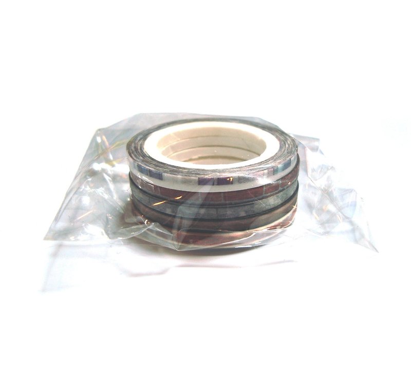 Paper tape bleeding F ─ normal section with white lines - Washi Tape - Paper Multicolor
