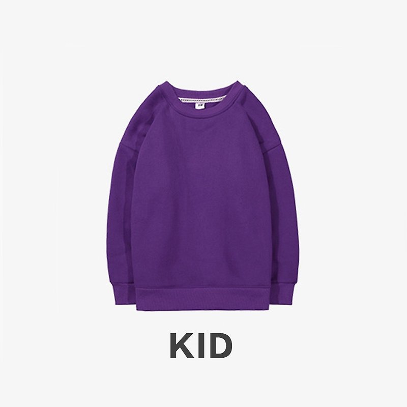 KIDS Long Sleeve Round Neck University T :: Boys and Girls Can Wear :: Purple AW27607 - Tops & T-Shirts - Cotton & Hemp Purple