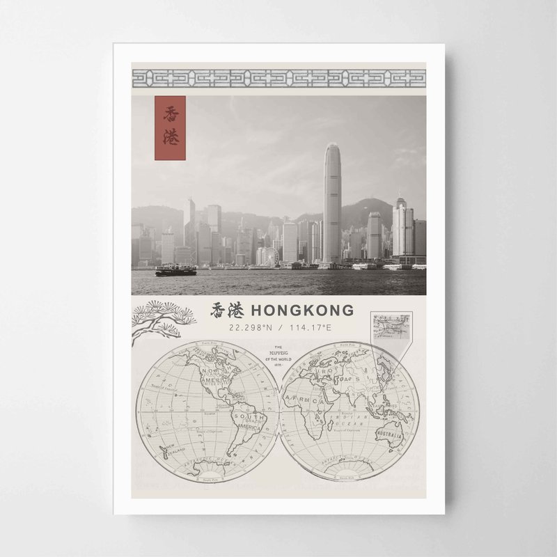 香港 地標 夜景 畫 佈置 擺飾 臥室 浴室 餐廳 咖啡廳 - 擺飾/家飾品 - 紙 