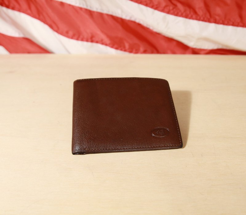 Back to Green:: SOB DEALL 深咖啡基本款 vintage wallet ( WT-48 ) - 銀包 - 真皮 