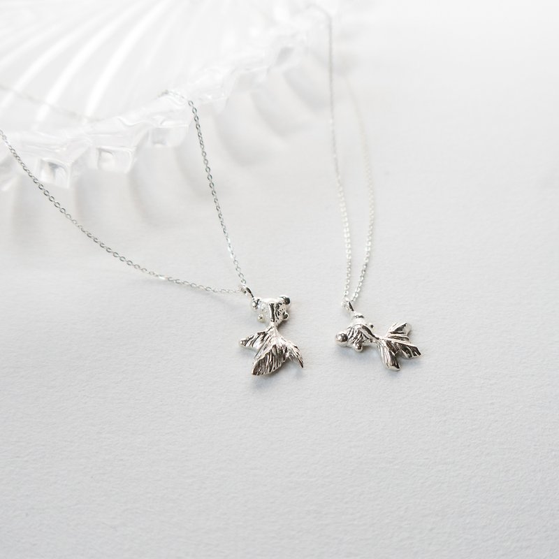 LITTLE GARDEN-GOLDFISH NECKLACE - Necklaces - Sterling Silver Silver