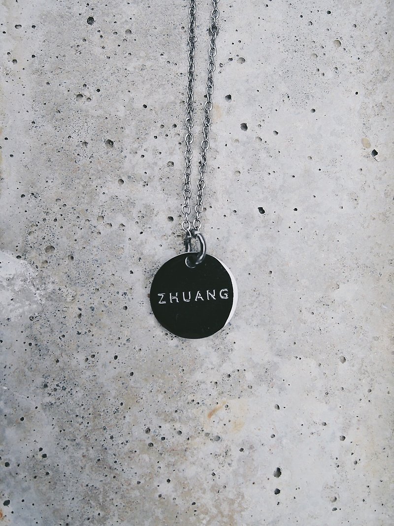 Zhu. Simple black personalized necklace -Go your own way - สร้อยคอ - โลหะ 