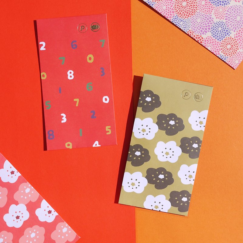 In stock [Pinkoi x SOU・SOU] Hot stamped red packets/red envelopes - perfect set - Chinese New Year - Paper Red