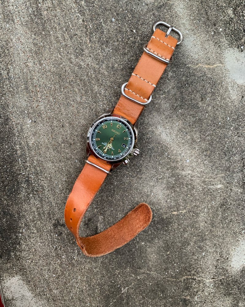 NATO錶帶 Buttero G10北約錶帶 Leather nato strap 牛皮錶帶 - 錶帶 - 真皮 咖啡色