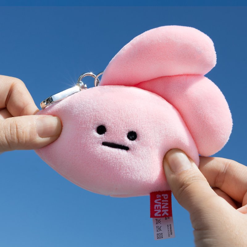 大臉鑰匙扣娃娃 (PINK) - 玩偶/公仔 - 聚酯纖維 粉紅色