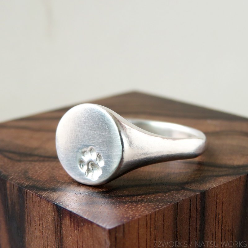 シグネッコ リング  Cat Paw Signet Ring - 戒指 - 寶石 粉紅色
