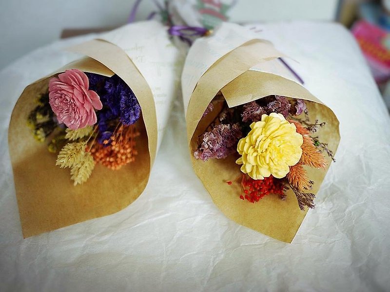 ♥ ♥ Diffuser dried flowers daily flower bouquet / Specials / Christmas gift exchange - ตกแต่งต้นไม้ - พืช/ดอกไม้ สีเหลือง