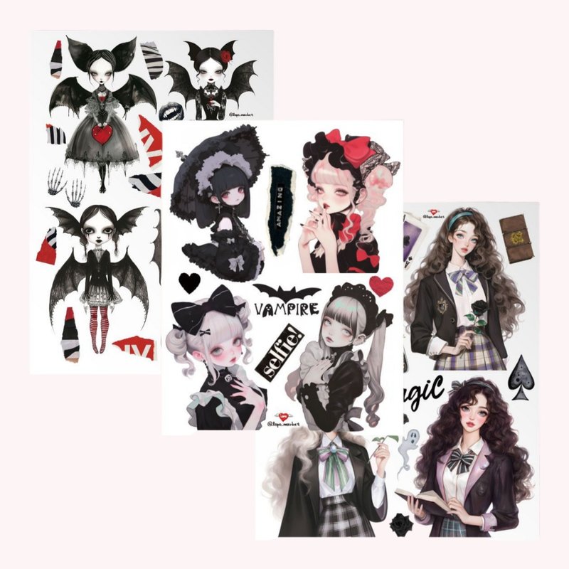5% Off Set_Halloween Character Stickers – 3 Types - 貼紙 - 紙 