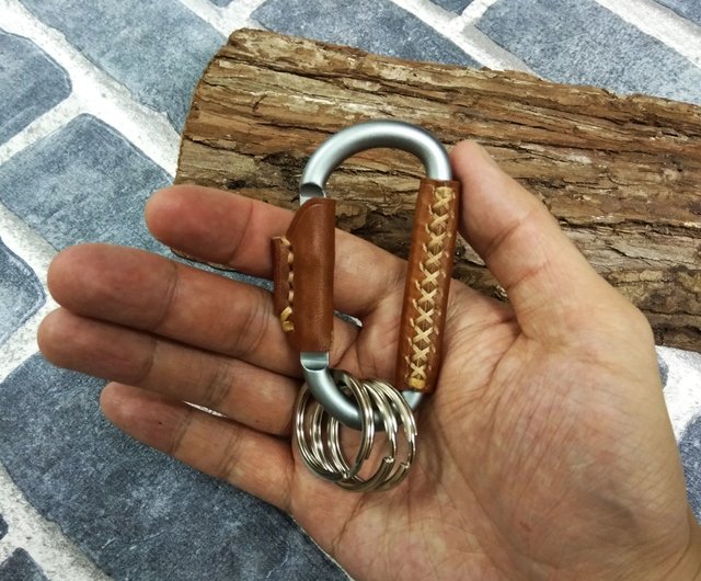 Blue pear Carabiner Keychain Carabiner Keychain Brass Key Ring