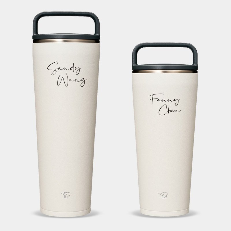 [Customized gift] 720/890ml Zojirushi tumbler with customizable text PU001 - กระบอกน้ำร้อน - สแตนเลส ขาว