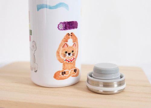 Cat Ukiyo-Milk Jar Thermos - Shop kantan-tw Vacuum Flasks - Pinkoi