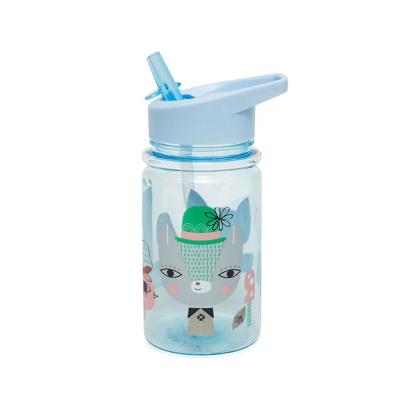 Petit Monkey Children's Water Cup 400(ml)-Pink Blue Grass Nima and Friends - Children's Tablewear - Plastic 