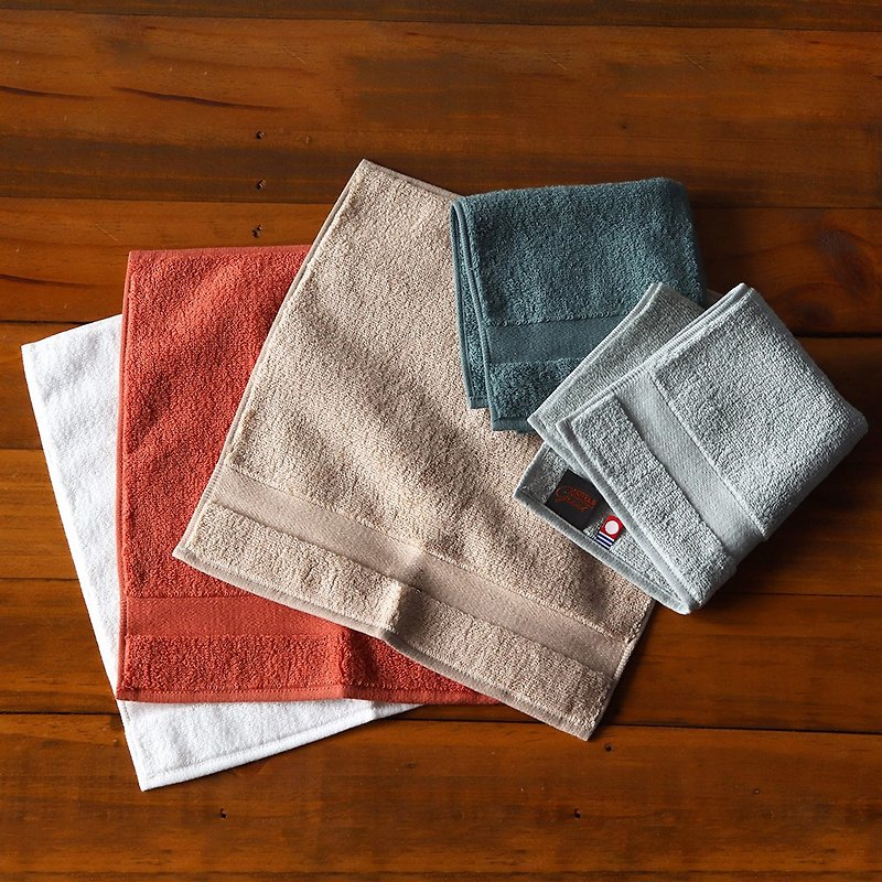 [Japanese Momoyuki] Imabari Pima cotton square scarf - 6 colors in total - Towels - Cotton & Hemp 