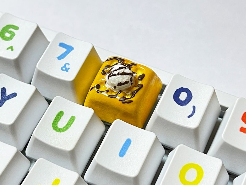 Keycap Waffle With Ice Cream - อุปกรณ์เสริมคอมพิวเตอร์ - ดินเหนียว หลากหลายสี