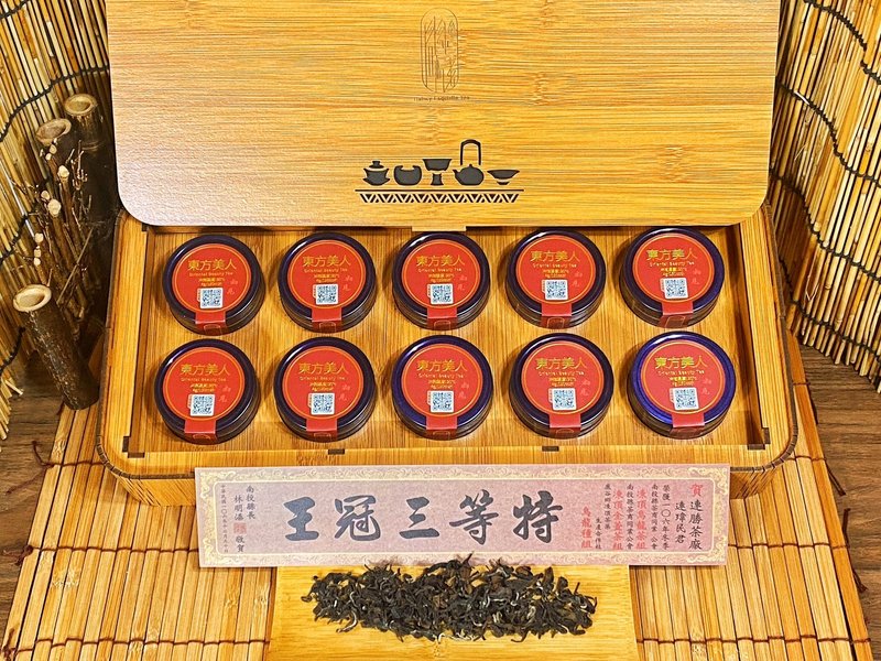 東方美人3A級一芯二葉松木禮盒(伴手禮附提袋) - 茶葉/茶包/水果茶 - 木頭 