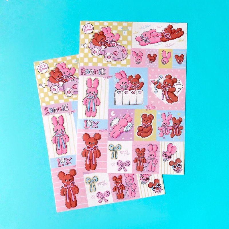 DADDY | Ronnie & Lux Sticker A5 Sticker - 貼紙 - 紙 