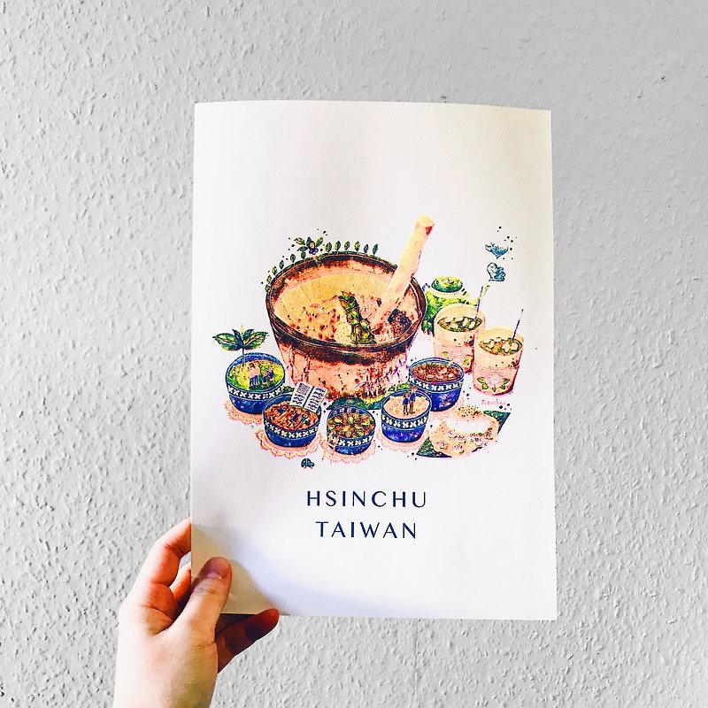 タイ新聞のポスター - 新竹の飲み茶 - ポスター・絵 - 紙 ピンク
