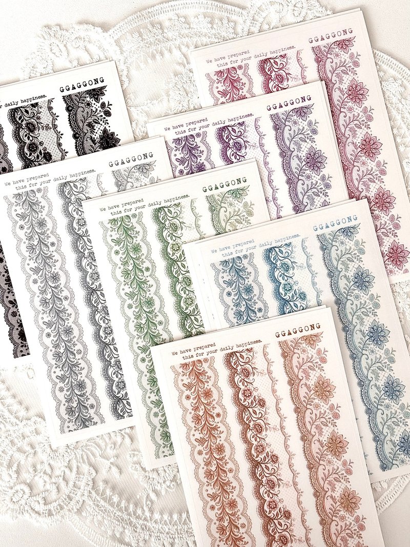 Lace Veil Sticker - 貼紙 - 紙 
