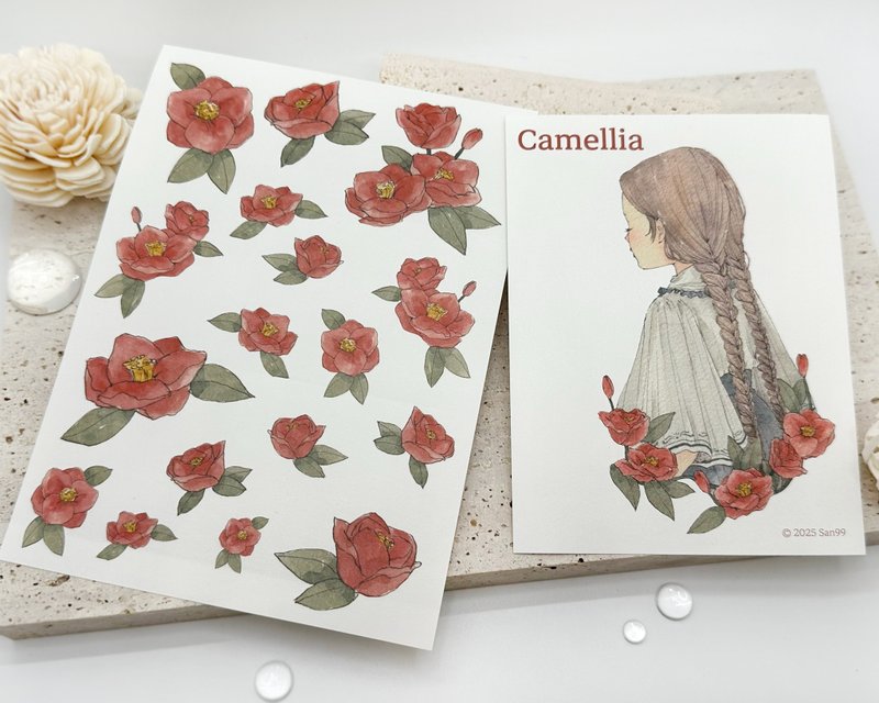 Camellia - 貼紙 - 紙 