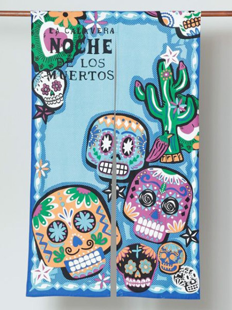 Preorder. Lovely Mexican Skeleton Curtains カ ラ ベ ラ .3 color. ISAP8159 - ของวางตกแต่ง - ผ้าฝ้าย/ผ้าลินิน 