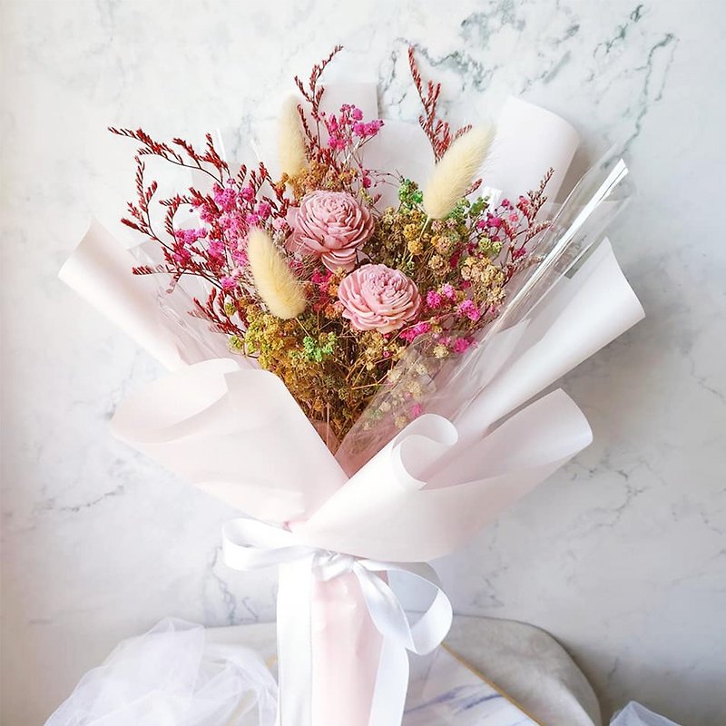 Morning Flower Moon Mu | Goddess Heart Bouquet Dry Flower Bouquet/Dry Flower/Bouquet/Proposal Bouquet/Gift - Dried Flowers & Bouquets - Plants & Flowers 
