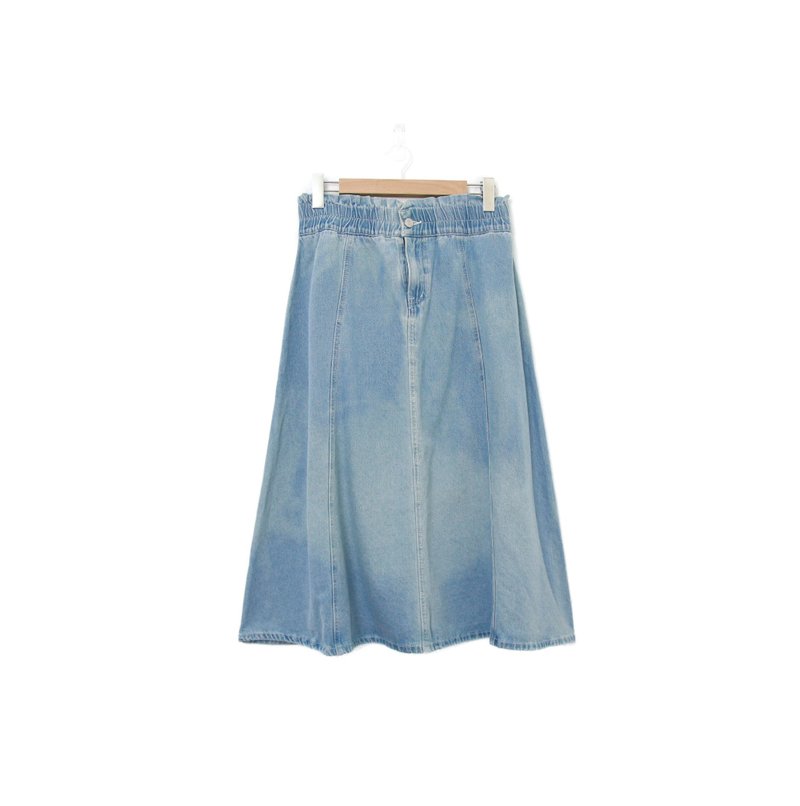 Back to Green-復古丹寧長裙 37-44腰可穿 /ds-20 vintage skirt - 裙子/長裙 - 棉．麻 