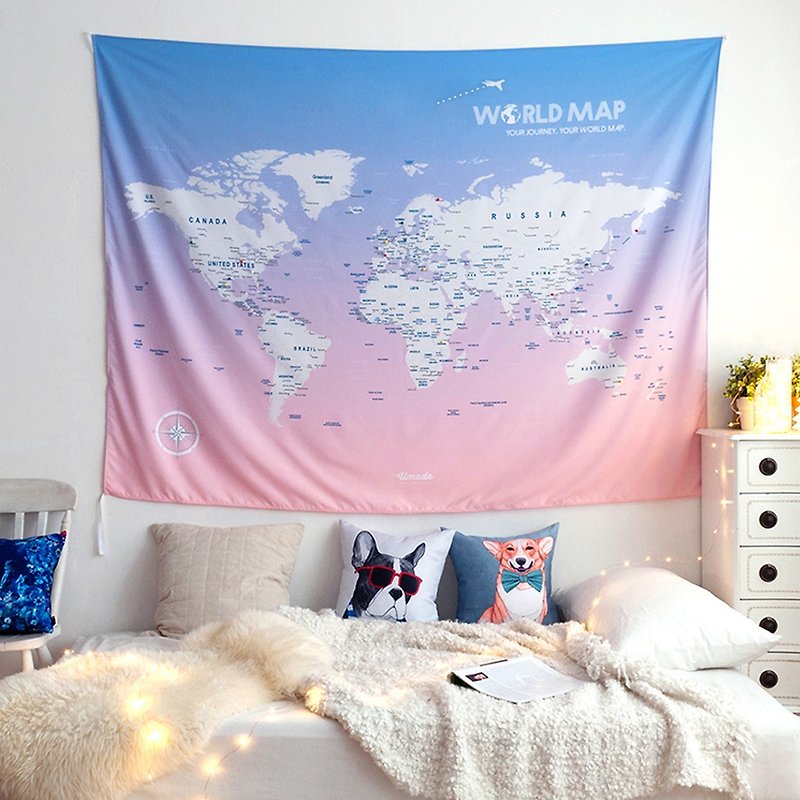 [Shipping on the 3rd. A special edition for festivals was added. No custom content】 World Map World Map - Posters - Polyester Multicolor