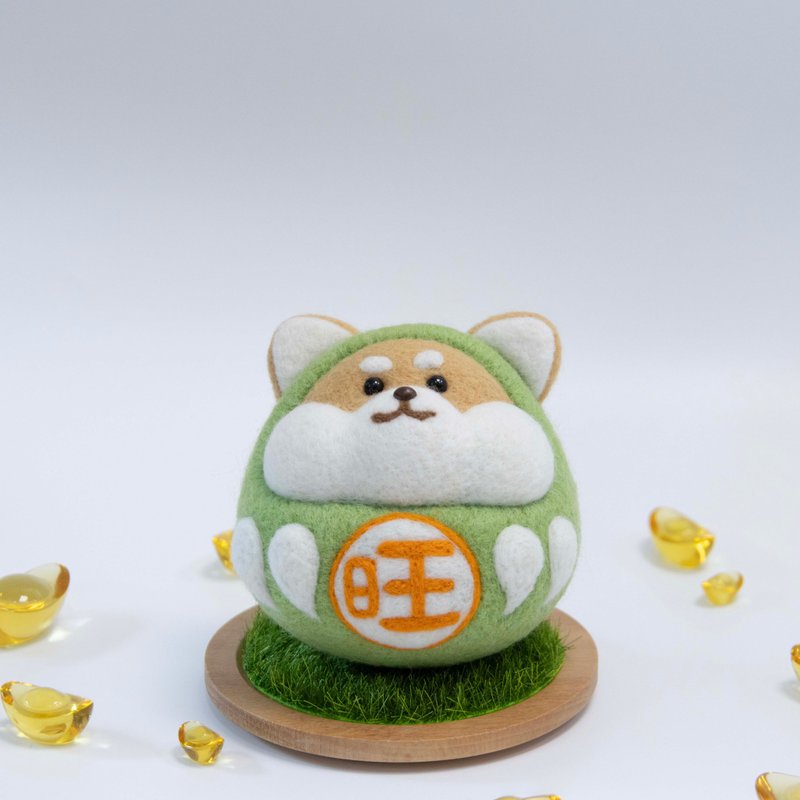 【現貨】旺柴(財) 達摩  招財 擺飾 福神 羊毛氈  附底座 - 擺飾/家飾品 - 羊毛 多色